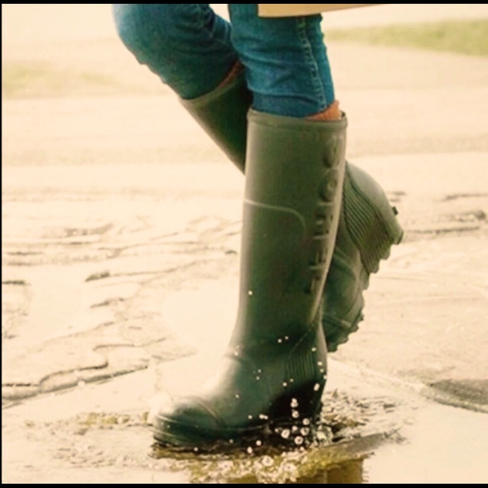 Sorel Joan Wedge Tall Rubber Rain Snow Boots